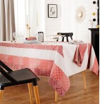 Nappe jacquard enduite Mosaïc rubis Tradilinge