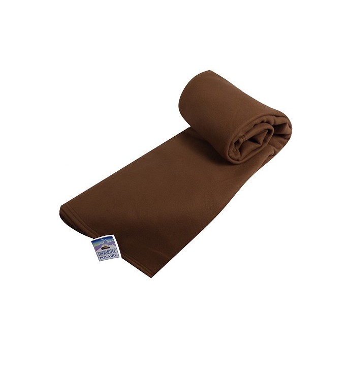 Couverture polaire légère Thermotec 200g/m² chocolat Ourson