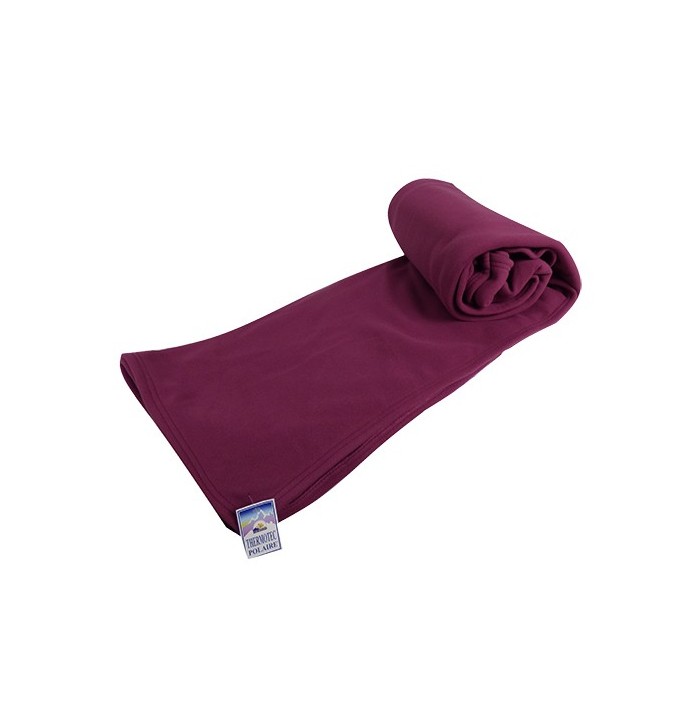 Couverture polaire légère Thermotec 200g/m² prune Ourson
