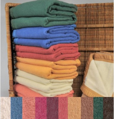 Couverture pure laine vierge Woolmark 730g/m² Ourson