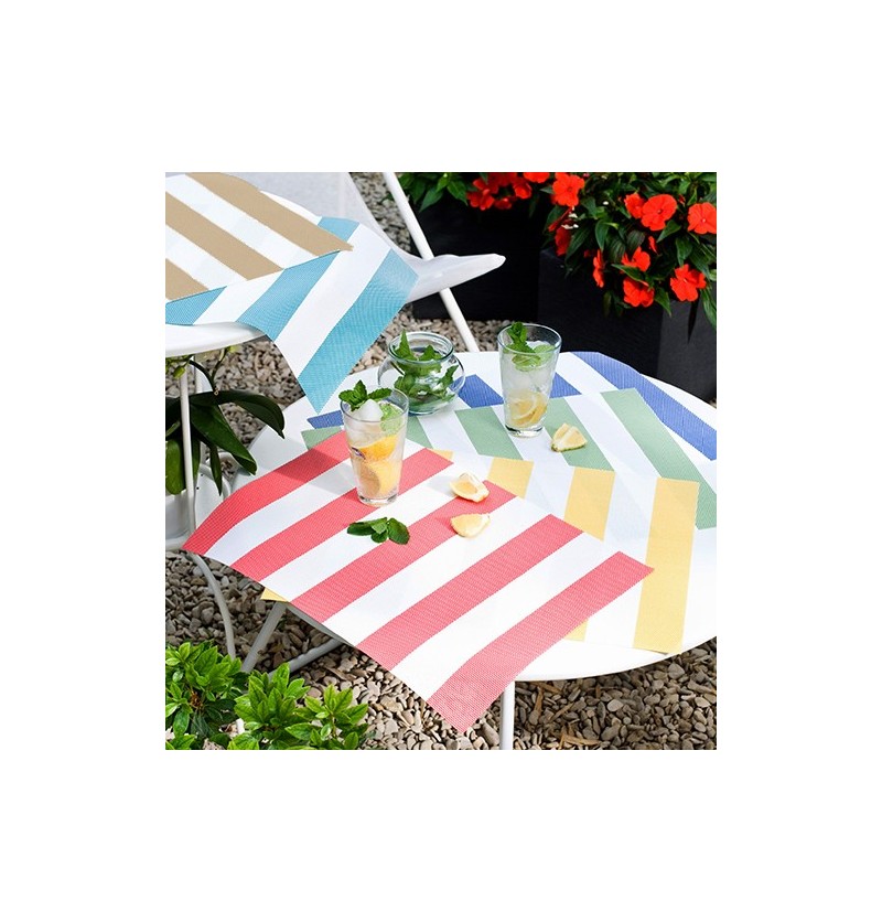 Lot de sets de table Transat, 6 coloris Calitex