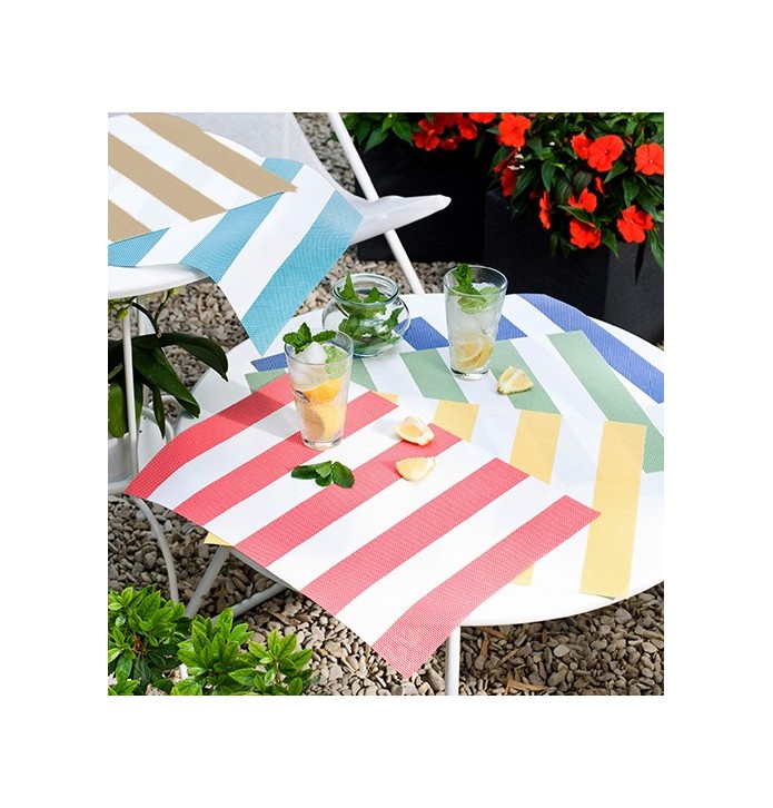 Lot de sets de table Transat, 6 coloris Calitex