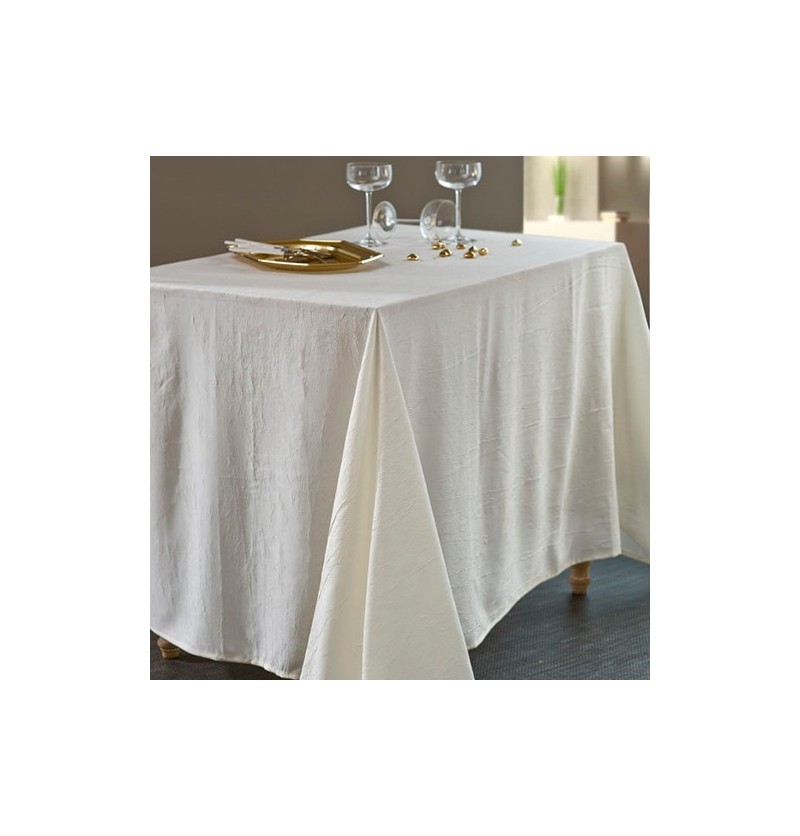 Nappe taffetas froissé naturel Calitex