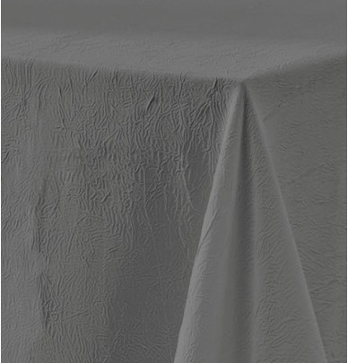 Nappe taffetas froissé taupe grisé Calitex