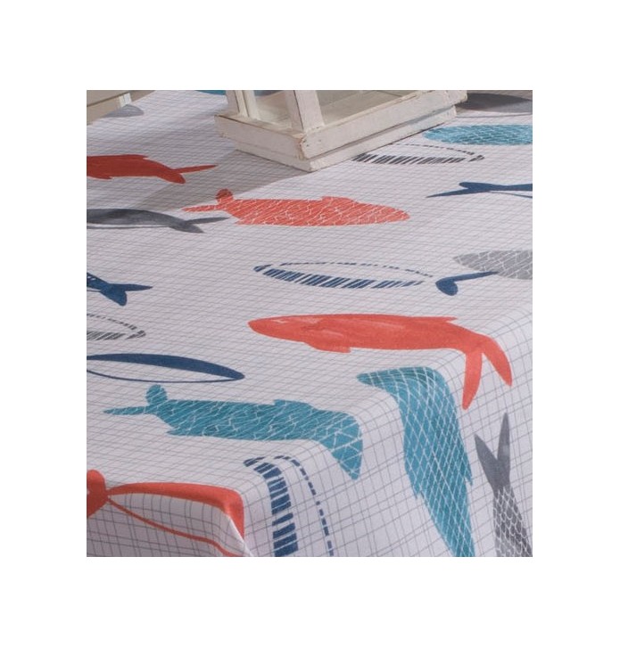Nappe polyester Sardines zoom