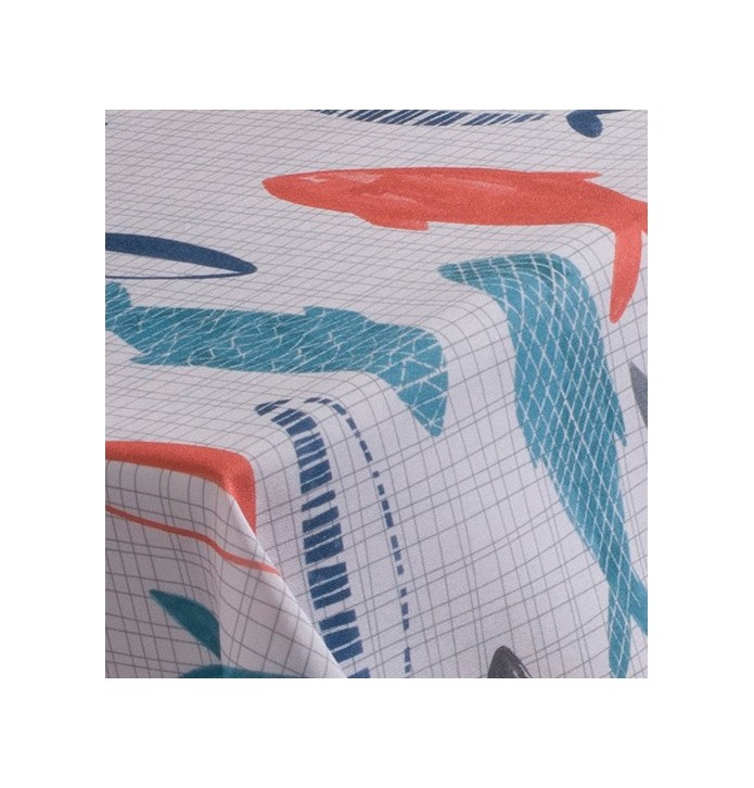 Nappe polyester Sardines zoom