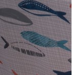 Nappe polyester Sardines zoom