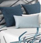 Coussin rectangulaire jacquard Tuenti bleu ciel