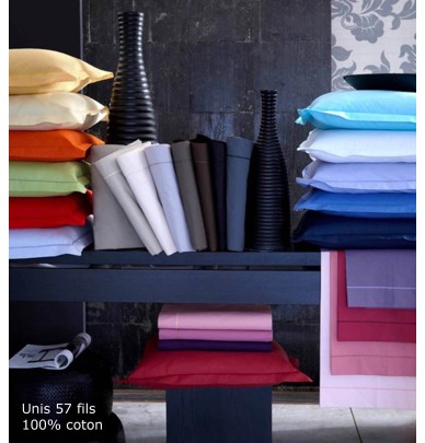 Drap housse coton uni 57 fils Tradilinge