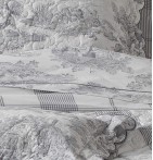 Parure de lit percale de coton Pastorale argent