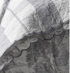 Boutis percale de coton Pastorale argent zoom