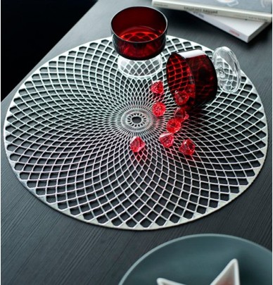 Lot de sets de table Beaujeu argent Calitex