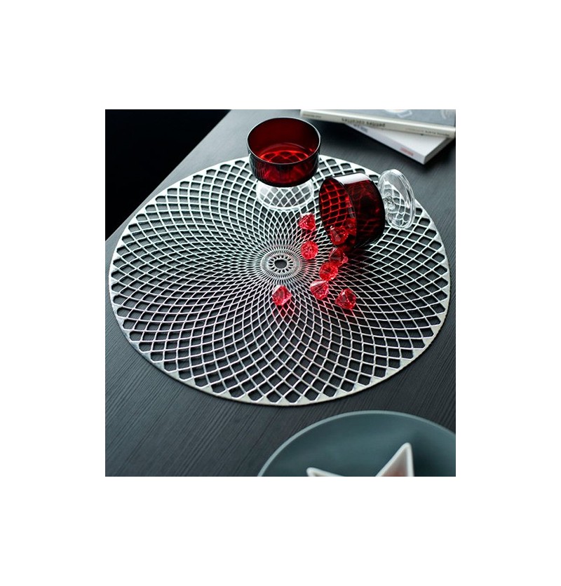 Lot de sets de table Beaujeu argent Calitex