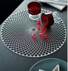 Lot de sets de table Beaujeu argent Calitex