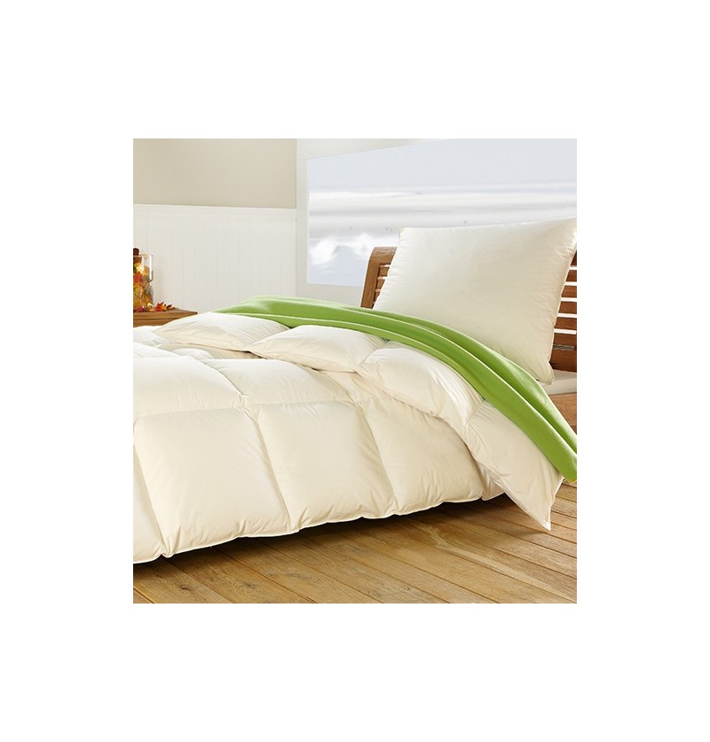 Couette 90% duvet de canard 90g/m² légère enveloppe coton bio Haussling