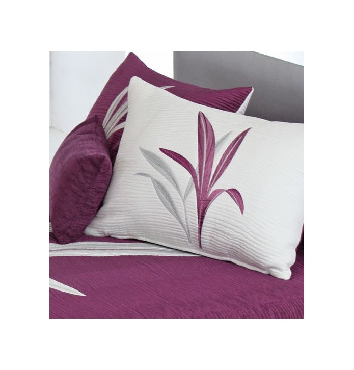 Coussin tissé jacquard Lynette violet