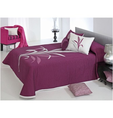 Coussin tissé jacquard Lynette violet