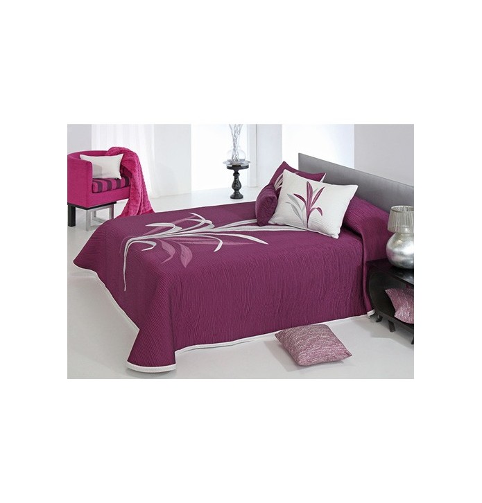 Coussin tissé jacquard Lynette violet
