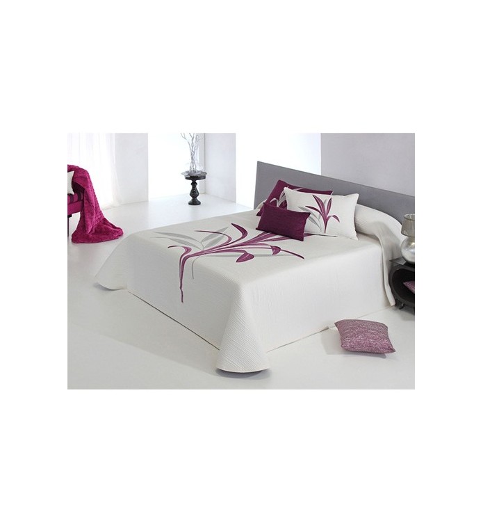 Coussin tissé jacquard Lynette violet