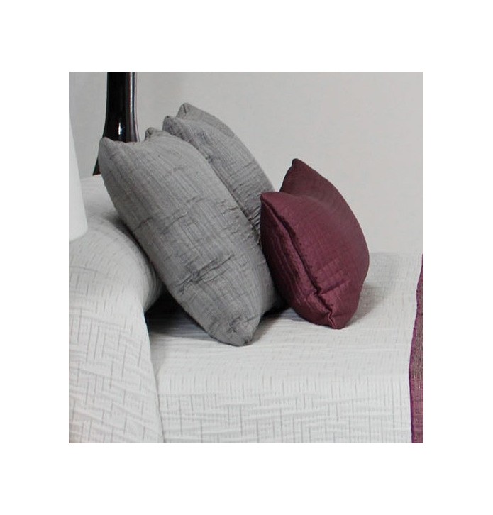 Coussin rectangulaire jacquard Barli violine