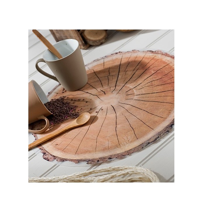 Lot de sets de table Rondin de bois Calitex