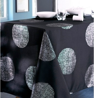 Nappe polyester Amaro noir/argent