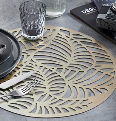 Lot de sets de table Feuillage or