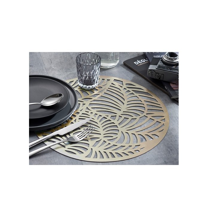 Lot de sets de table Feuillage or