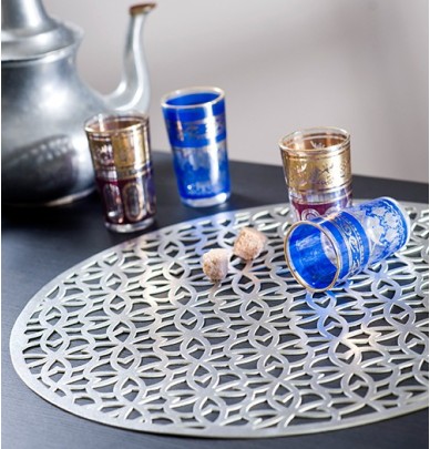 Lot de sets de table Flocourt argent