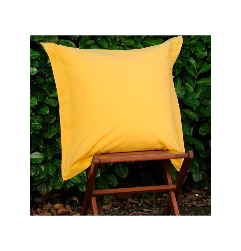 Taie d'oreiller coton bio 8 coloris 50x70cm jaune soleil - aquanatura