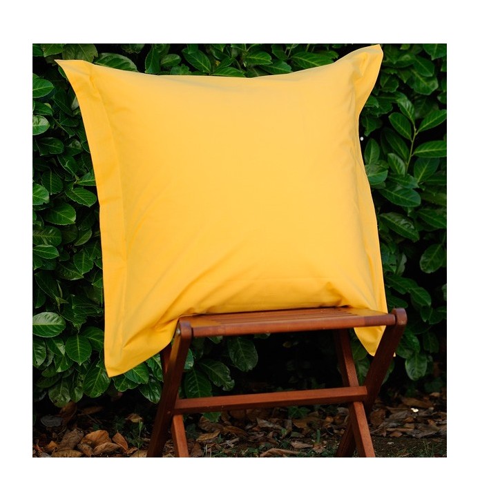 Taie d'oreiller coton bio jaune soleil Aquanatura