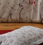 Parure de lit Esquisse bordeaux La maison de Balmy - Blancollection