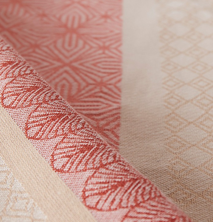 Nappe Charleston corail zoom