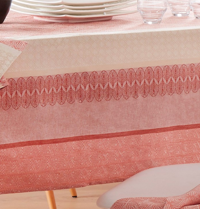 Nappe Charleston corail zoom
