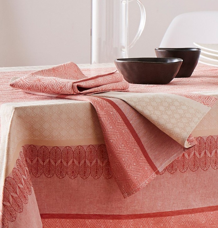 Serviette Charleston corail