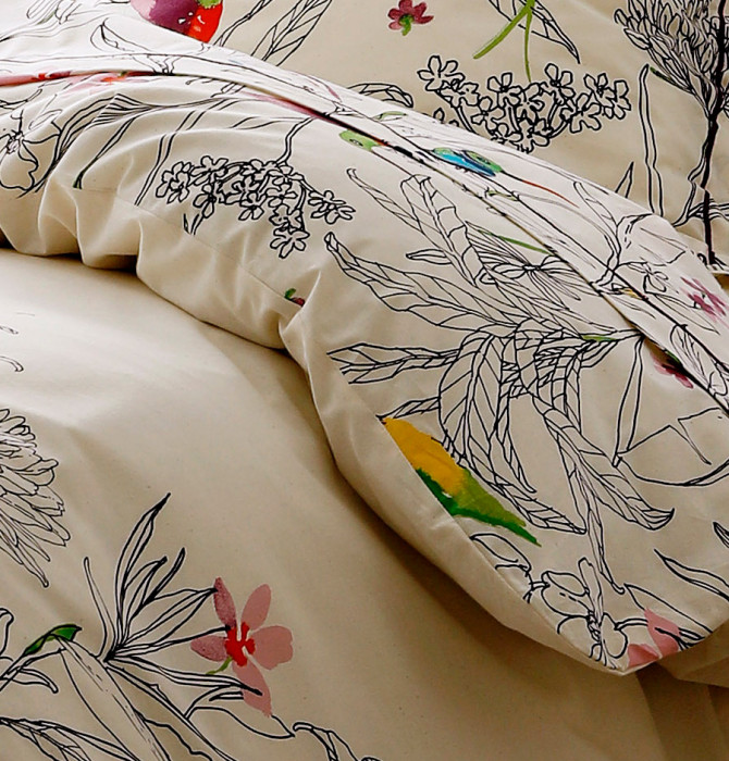 Parure de lit en coton percale 200 fils Lit 160 Pikolin Home | Leroy Merlin