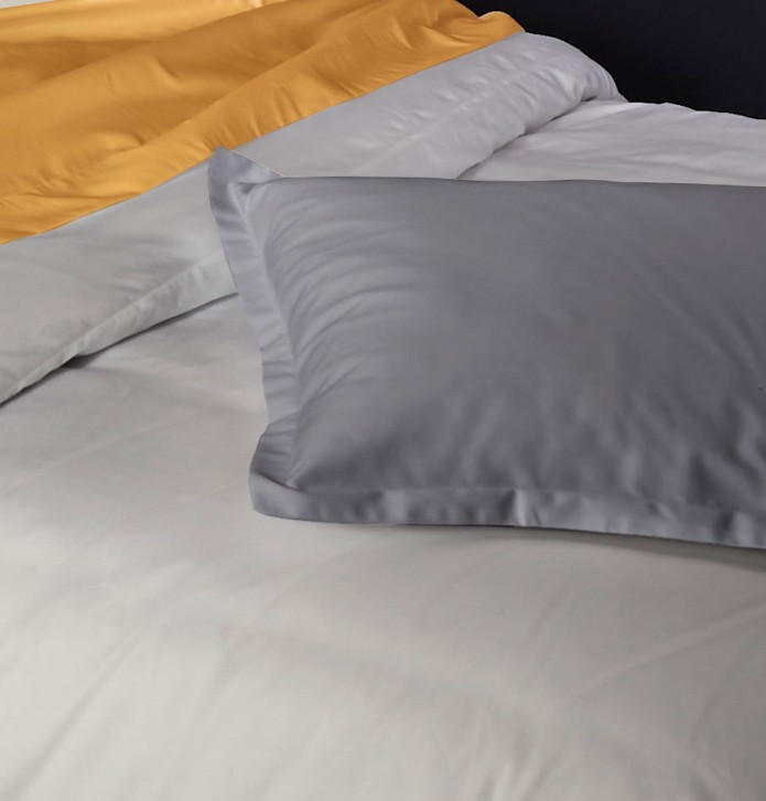 Housse de couette satin uni Tradilinge - Blancollection