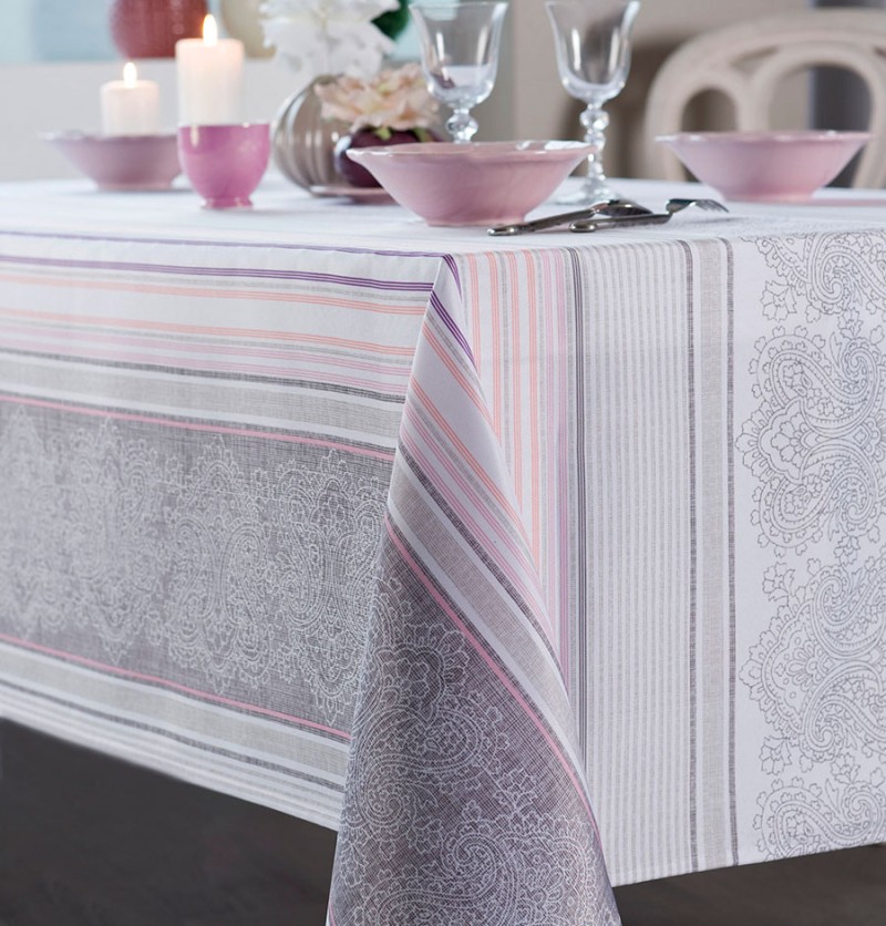 Nappe polyester Rayures Cachemire Calitex