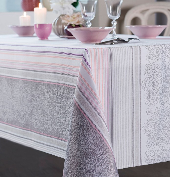Nappe polyester Rayures Cachemire Calitex