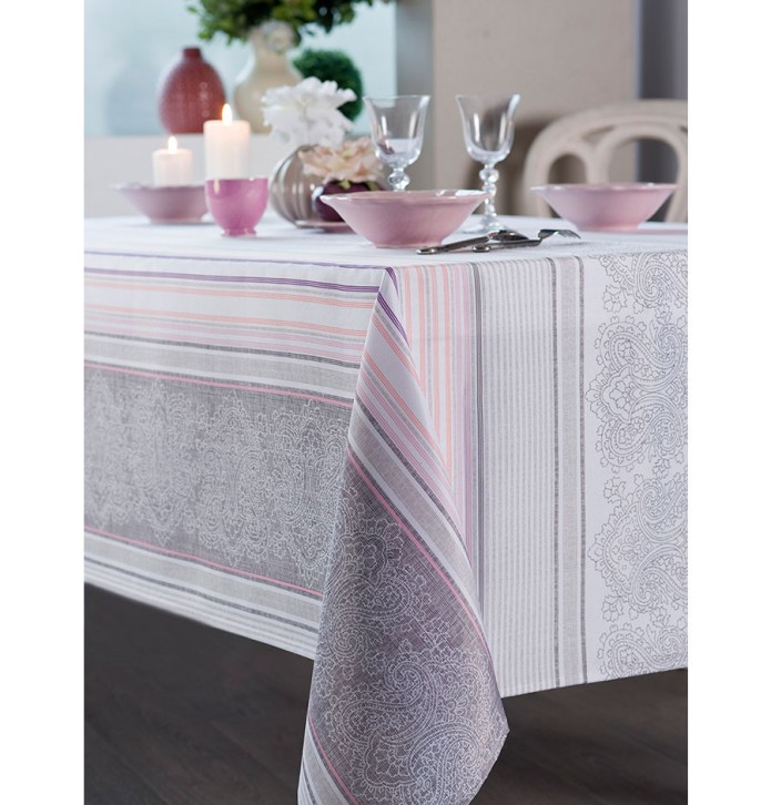 Nappe polyester Rayures Cachemire Calitex