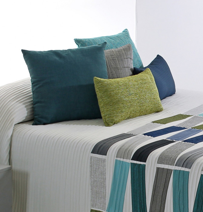 Coussin jacquard Archer bleu canard Reig Marti ...