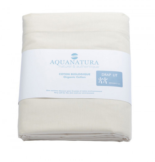 Drap coton bio naturel Aquanatura