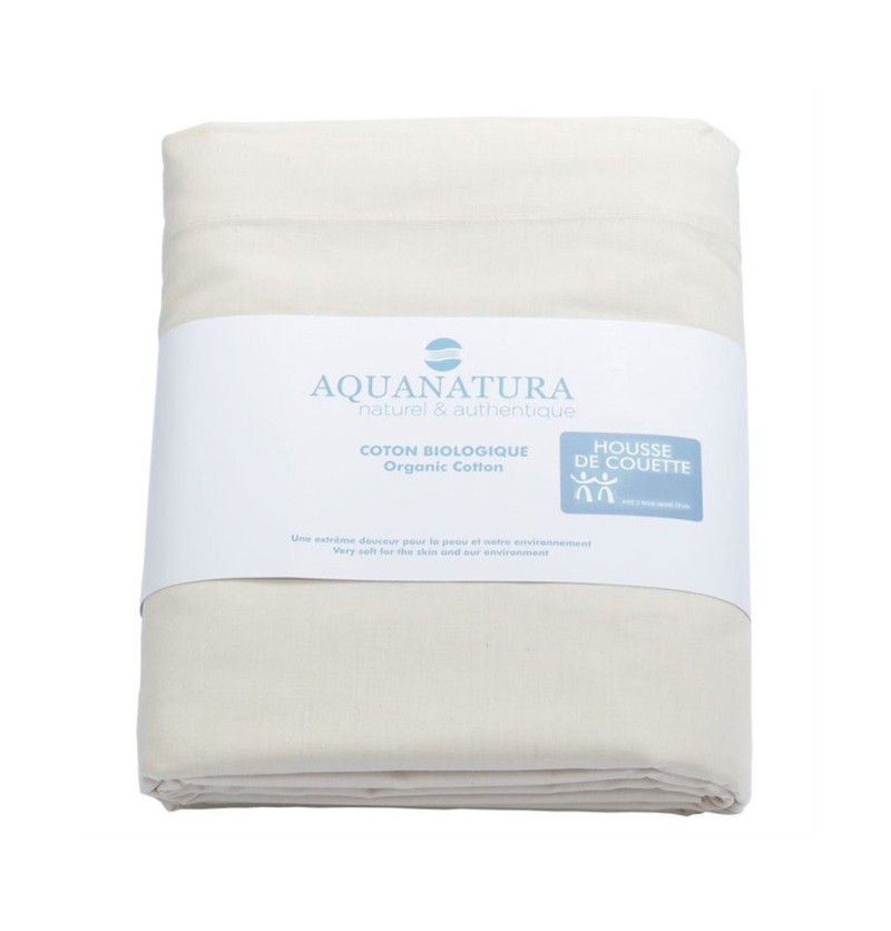 Housse de couette coton bio naturel Aquanatura
