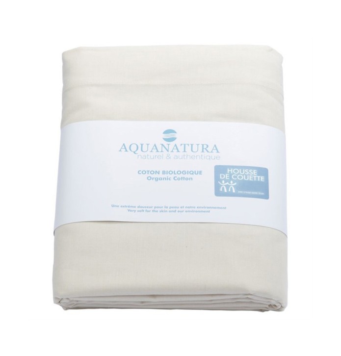 Housse de couette coton bio naturel Aquanatura