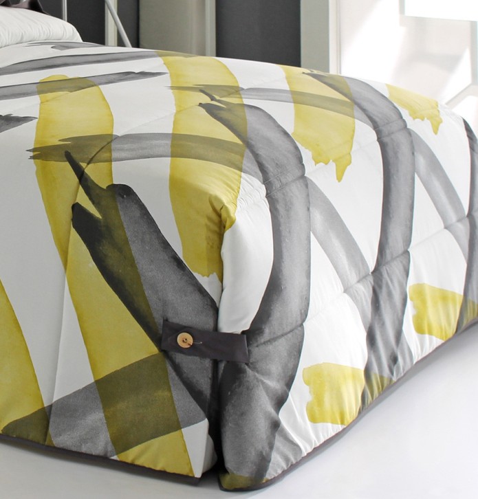Couvre-lit matelassé Aren jaune zoom
