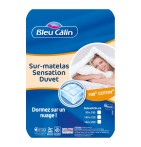 Encart sur-matelas Sensation duvet Bleu Câlin