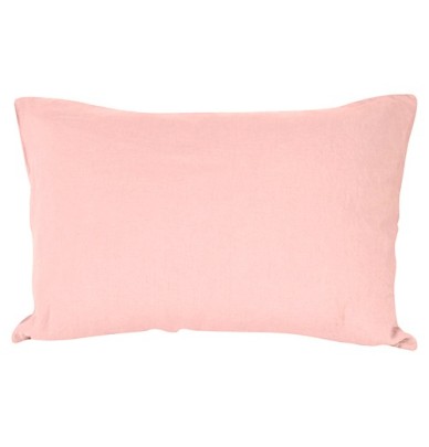 Taie d'oreiller lin lavé Sonate rose Vent du Sud