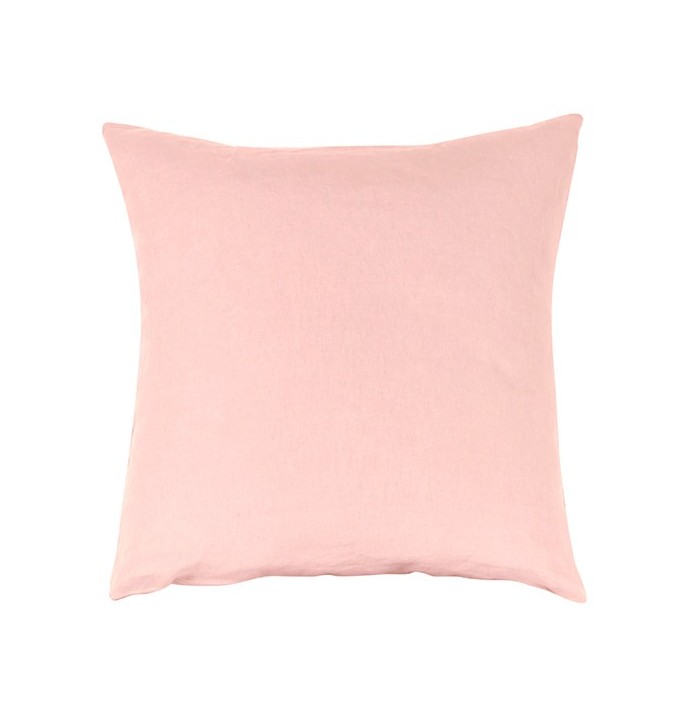 Taie d'oreiller lin lavé Sonate rose Vent du Sud