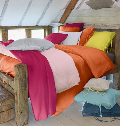 Housse de couette en lin blanche Sylvie Thiriez