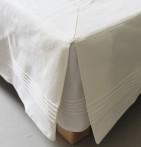 Cache-sommier chambray blanc zoom